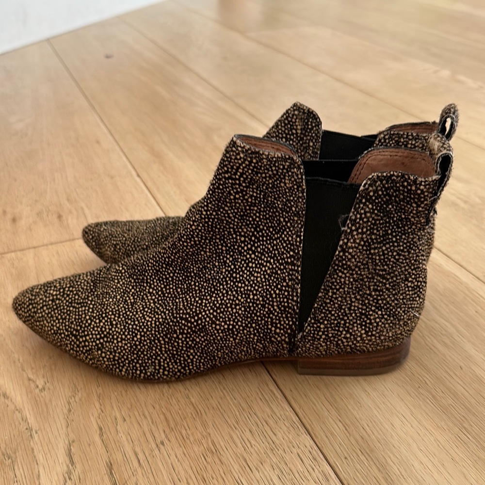 Madewell pony hair ankle boots